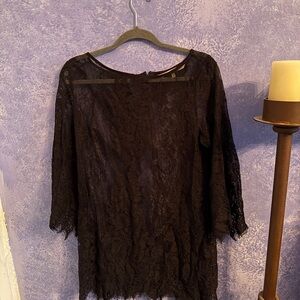 Elegant Black Lace Dress